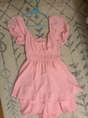 Altar'd State Light Pink Ruffled Top